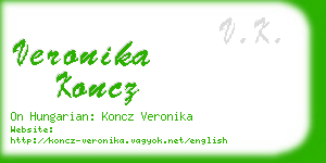 veronika koncz business card